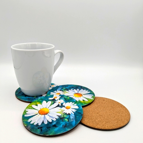⭐Host Pick⭐Set of 4 Coasters with Original Artwork - Picture 5 of 5